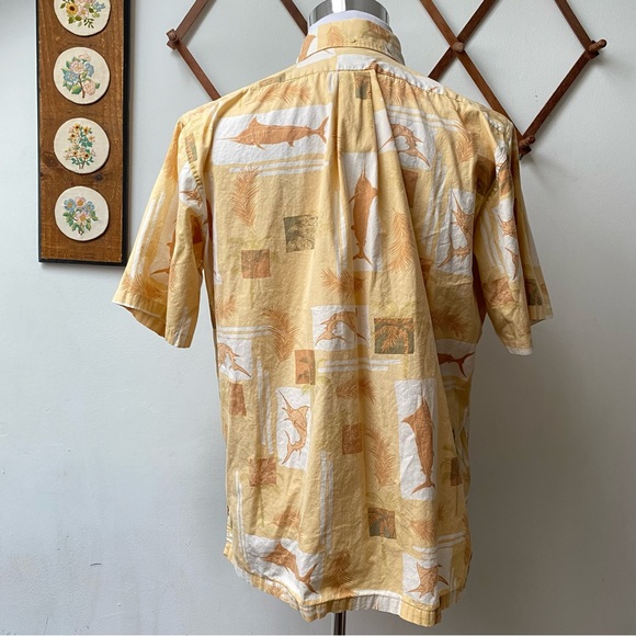 Reyn Spooner Vintage Swordfish Half Button Shirt - Picture 7 of 11